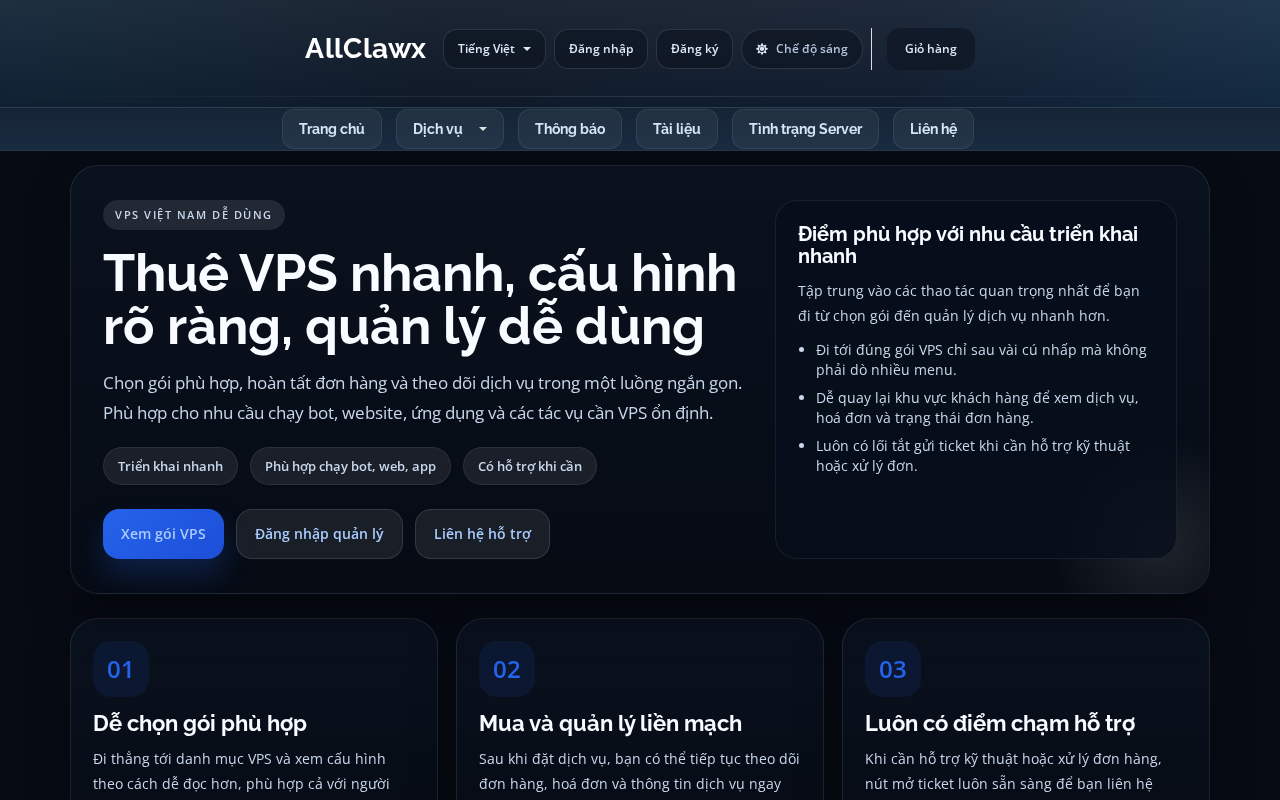 AllClawX — Hosting tool screenshot