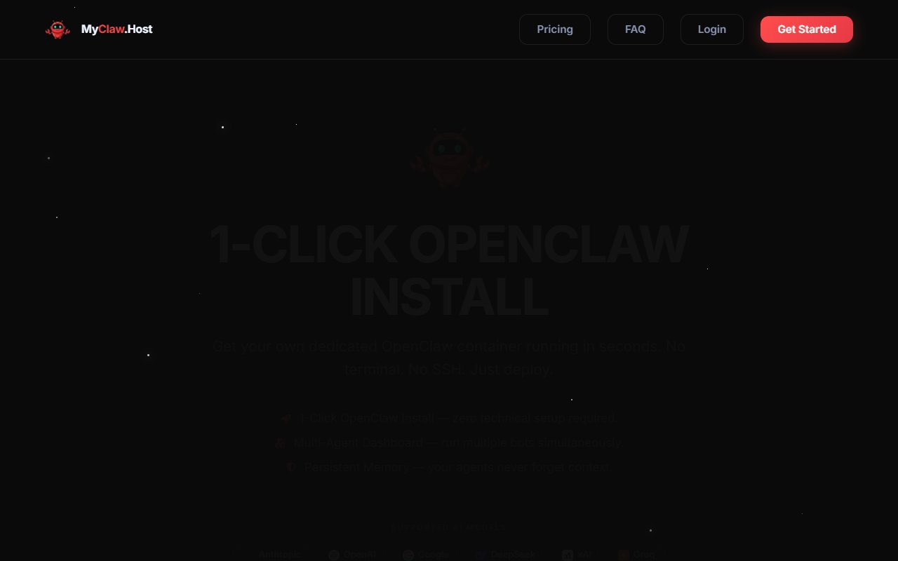 OpenClaw VPS Hosting Hosting tool screenshot — openclaw.ai