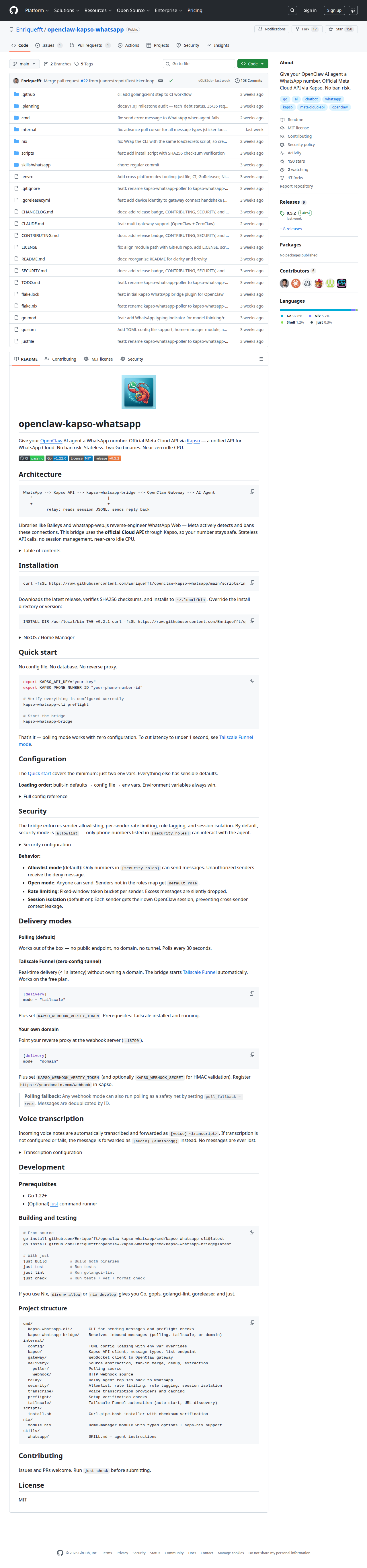 OpenClaw Kapso WhatsApp Social tool screenshot — openclaw.ai